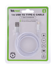 Tekmee Ladekabel USB auf USB-C, 1m